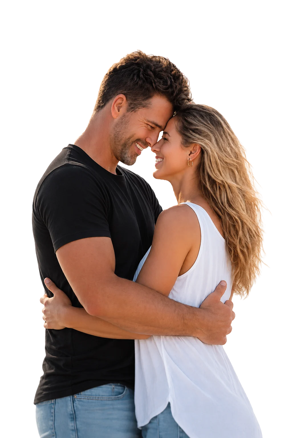 Couple embracing